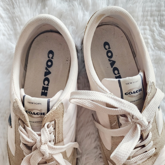 Coach Runner Sneakers in Chalk & Midnight Navy - Picture 9 of 9